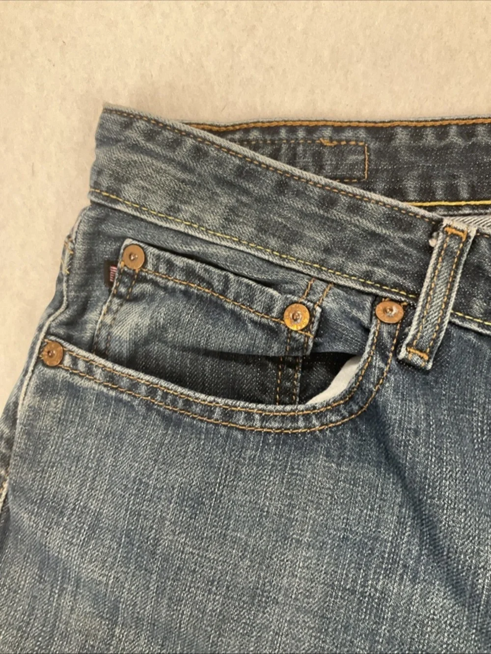 Polo Ralph Lauren Saturday Jean Womens Blue Cotton Straight Leg Denim Size 14